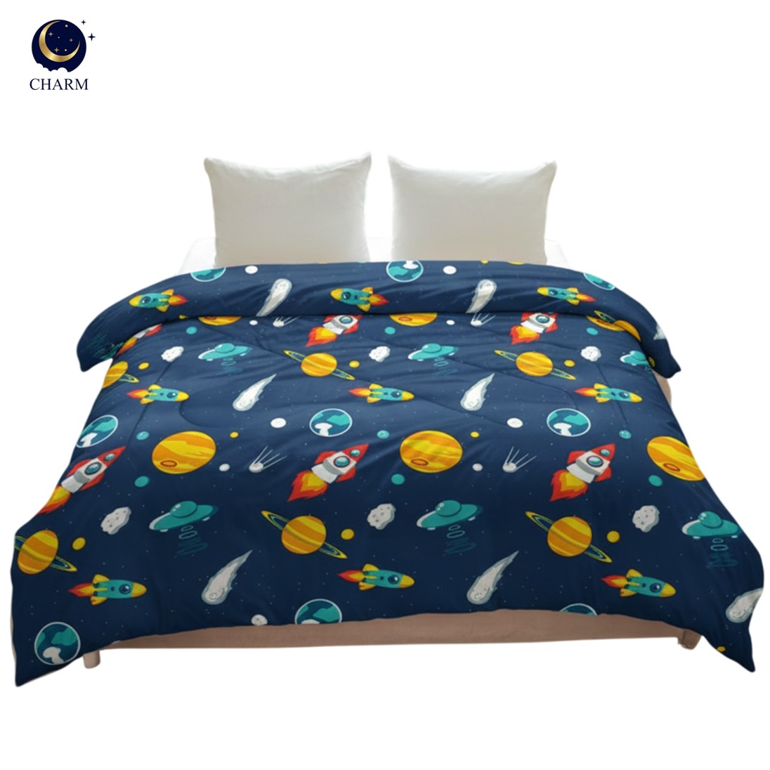 ผ้าห่มนวม 150×200 ซม. (5 ฟุต) CHARM ลาย GALAXY คอลเลคชั่น DREAMY_0